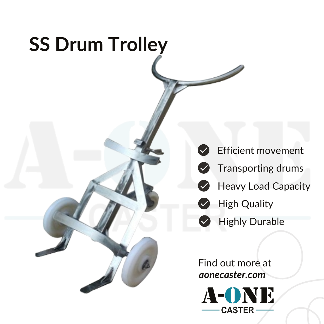 Premium SS Drum Trolley A-One Caster - Similar Product